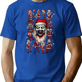 Art The Claus - 13 Different Animation Styles T-Shirt for Men & Women, T-Shirts Graphic Tee - Blue