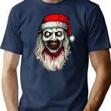 Art The Claus - Horror Christmas Clown T-Shirt for Men & Women, T-Shirts Graphic Tee - Navy