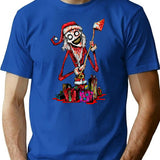 Art The Claus - Tim Burton Style T-Shirt for Men & Women, T-Shirts Graphic Tee - Blue