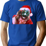 Art The Clown As Santa T-Shirt for Men & Women, T-Shirts Graphic Tee - Blue
