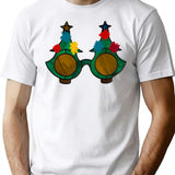 Art The Clown - Christmas Tree Sunglasses (Digital Stained Glass) T-Shirt for Men & Women, T-Shirts Graphic Tee - White