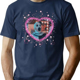 Art The Clown Heart Frame Premium Heavyweight Cotton T-Shirt - Navy