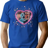 Art The Clown Heart Frame Premium Heavyweight Cotton T-Shirt - Blue