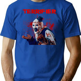 Art The Clown Horror Halloween T-Shirt for Men & Women, T-Shirts Graphic Tee - Blue