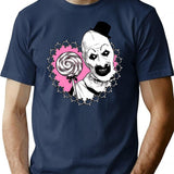 Art The Clown Lollipop (Dark Version) T-Shirt for Men & Women, T-Shirts Graphic Tee - Navy