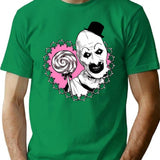 Art The Clown Lollipop (Dark Version) T-Shirt for Men & Women, T-Shirts Graphic Tee - Green
