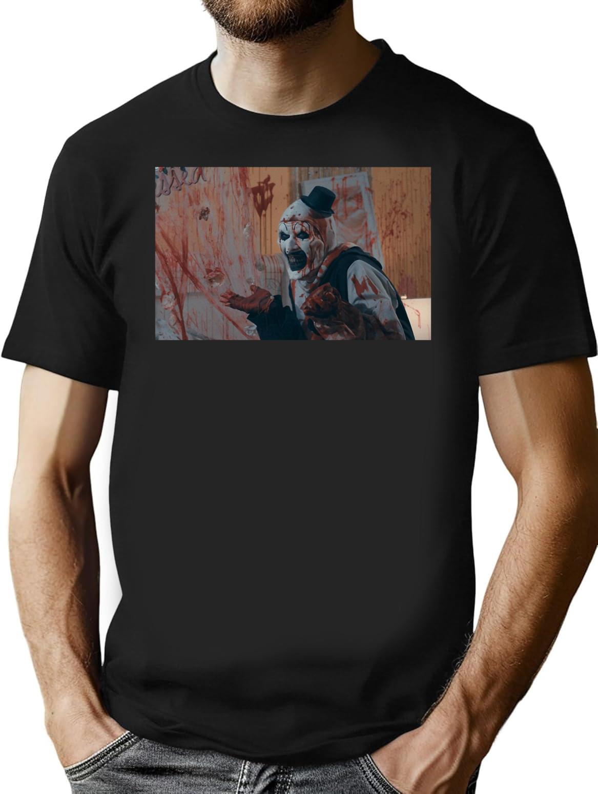 Art The Clown Making A Mess - Terrifier Premium Heavyweight Cotton T-Shirt - Black