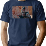 Art The Clown Making A Mess - Terrifier Premium Heavyweight Cotton T-Shirt - Navy