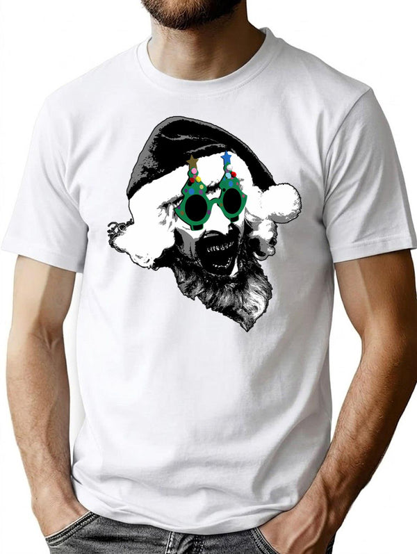 Art The Clown Santa Claus T-Shirt for Men & Women, T-Shirts Graphic Tee - White