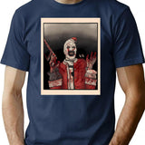 Art The Clown Santa T-Shirt for Men & Women, T-Shirts Graphic Tee - Navy