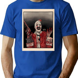 Art The Clown Santa T-Shirt for Men & Women, T-Shirts Graphic Tee - Blue