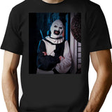Art The Clown Says Cheeese T-Shirt for Men & Women, T-Shirts Graphic Tee - Black