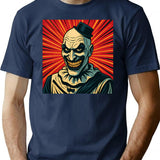 Art The Clown T-Shirt Terrifier Horror Movie Merch T-Shirt for Men & Women, T-Shirts Graphic Tee - Navy