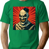 Art The Clown T-Shirt Terrifier Horror Movie Merch T-Shirt for Men & Women, T-Shirts Graphic Tee - Green
