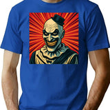 Art The Clown T-Shirt Terrifier Horror Movie Merch T-Shirt for Men & Women, T-Shirts Graphic Tee - Blue