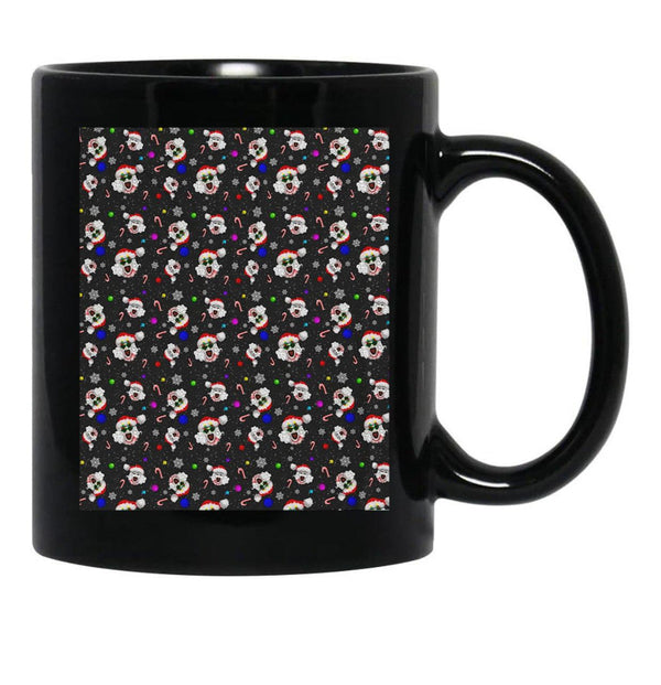 Art The Clown Terrifier 3 Christmas Pattern Black Coffee Mug, Gift Coffee Mug - Black