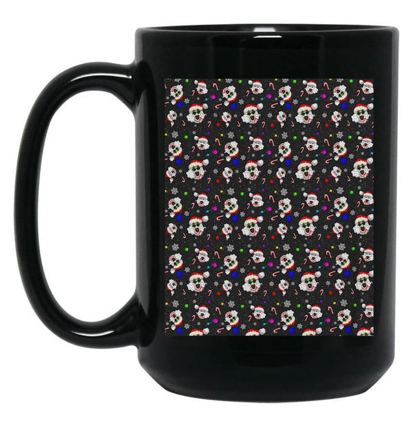 Art The Clown Terrifier 3 Christmas Pattern Black Coffee Mug, Gift Coffee Mug - Black
