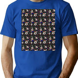 Art The Clown Terrifier 3 Christmas Pattern Premium Heavyweight Cotton T-Shirt - Blue