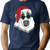 Art The Clown Terrifier 3 Santa T-Shirt for Men & Women, T-Shirts Graphic Tee - Navy