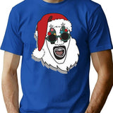 Art The Clown Terrifier 3 Santa T-Shirt for Men & Women, T-Shirts Graphic Tee - Blue