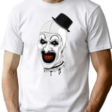 Art The Clown Terrifier Movie Halloween T-Shirt for Men & Women, T-Shirts Graphic Tee - White