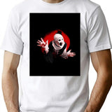 Art The Clown The Creepy Waving For You T-Shirt for Men & Women, T-Shirts Graphic Tee - White