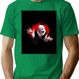 Art The Clown The Creepy Waving For You T-Shirt for Men & Women, T-Shirts Graphic Tee - Green