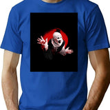 Art The Clown The Creepy Waving For You T-Shirt for Men & Women, T-Shirts Graphic Tee - Blue