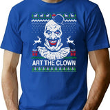 Art The Clown Ugly Christmas T-Shirt for Men & Women, T-Shirts Graphic Tee - Blue