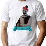 Art The Clown Wearing A Flower Crown T-Shirt for Men & Women, T-Shirts Graphic Tee - White