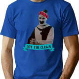 Art The Clown Wearing A Flower Crown T-Shirt for Men & Women, T-Shirts Graphic Tee - Blue
