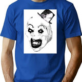 Art The Clown (15) T-Shirt for Men & Women, T-Shirts Graphic Tee - Blue