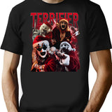 Art The Clowns Terrifiers Christmas T-Shirt for Men & Women, T-Shirts Graphic Tee - Black