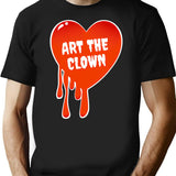 Art Thr Clown Blood Drip Heart T-Shirt for Men & Women, T-Shirts Graphic Tee - Black