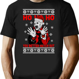 Art'S Merry Ax-Mas - You Better Watch Out - Art The Clown T-Shirt for Men & Women, T-Shirts Graphic Tee - Black