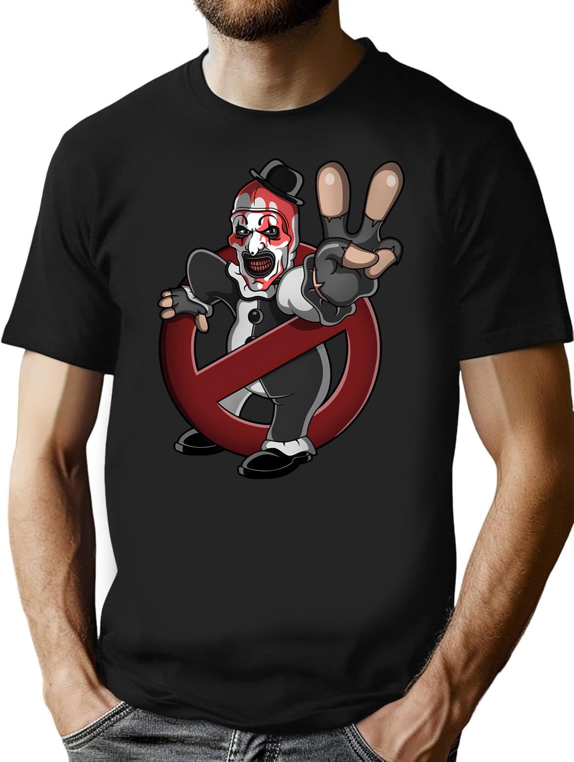 Artbusters Terrifier Movie Halloween T-Shirt for Men & Women, T-Shirts Graphic Tee - Black