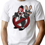 Artbusters Terrifier Movie Halloween T-Shirt for Men & Women, T-Shirts Graphic Tee - White
