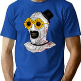 Artsy Clown Sunnies T-Shirt for Men & Women, T-Shirts Graphic Tee - Blue