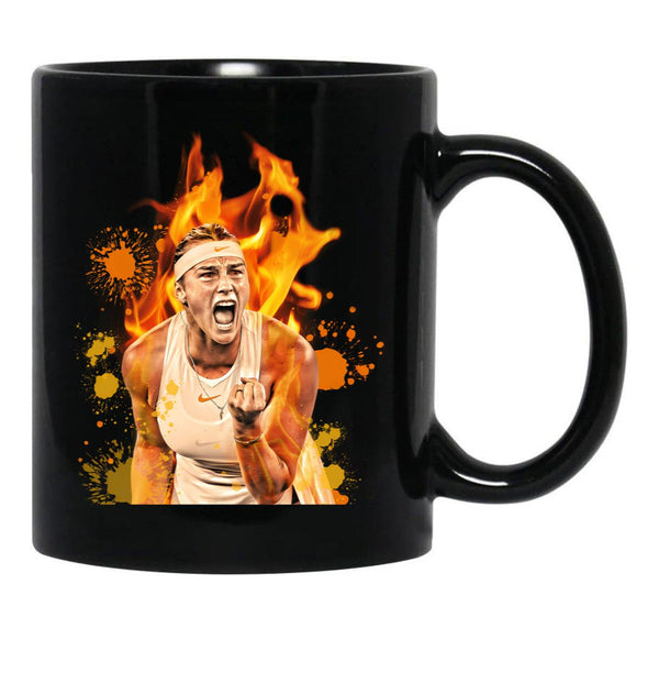 Arya Sabalenka Black Coffee Mug, Gift Coffee Mug - Black