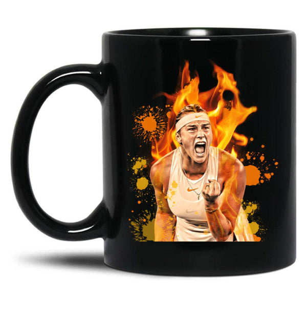 Arya Sabalenka Black Coffee Mug, Gift Coffee Mug - Black