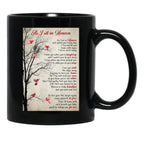 As I Sit In Heaven Poem Poster Black Coffee Mug - Black