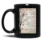 As I Sit In Heaven Poem Poster Black Coffee Mug