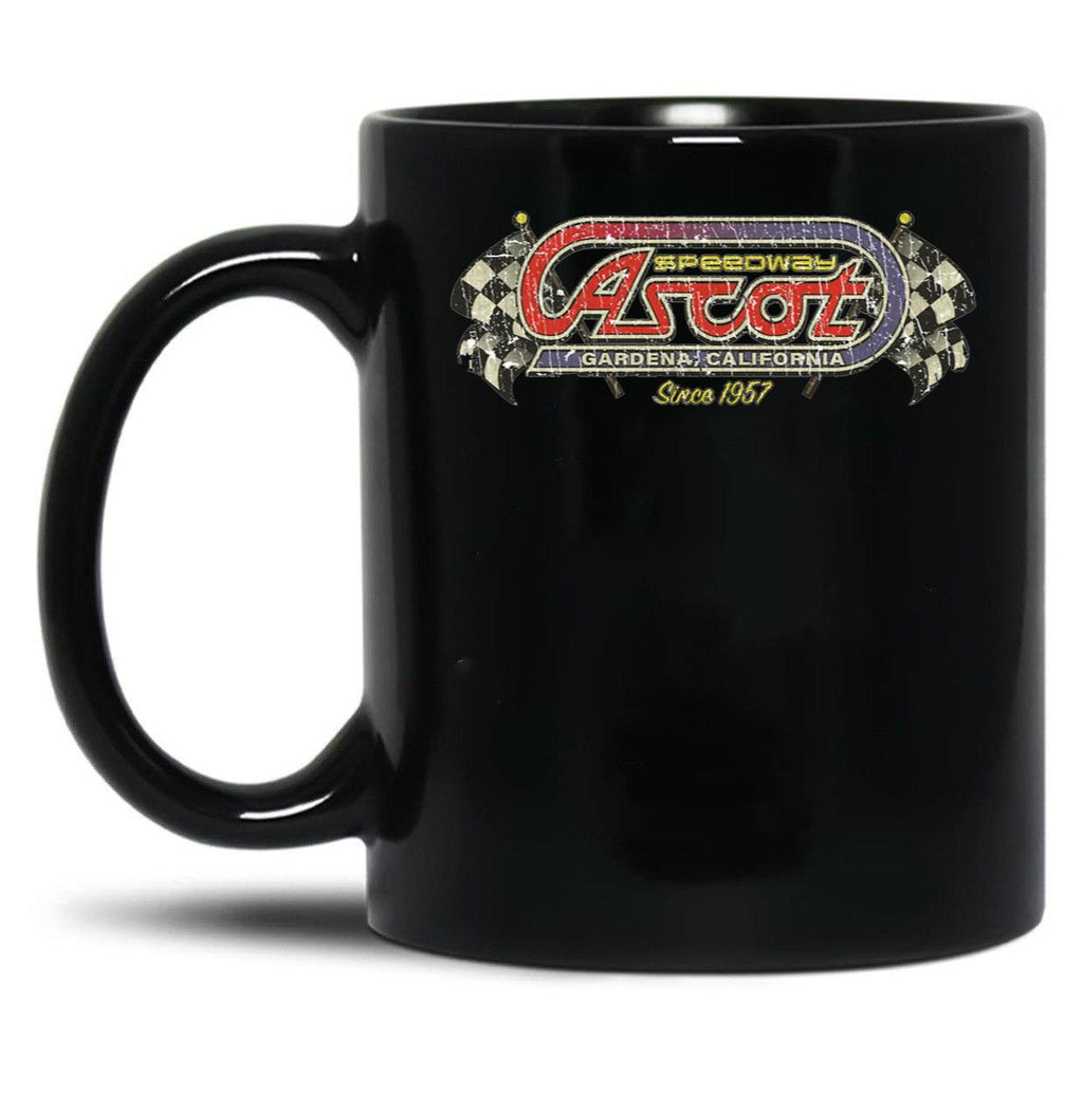 Ascot Speedway 1957 Long Black Coffee Mug, Gift Coffee Mug