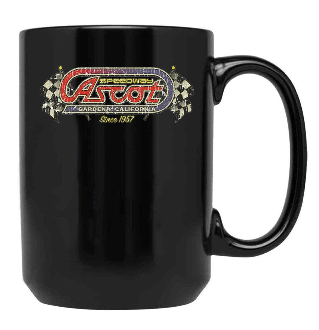 Ascot Speedway 1957 Long Black Coffee Mug, Gift Coffee Mug