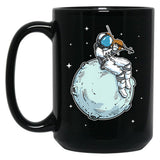 Astronaut Playing Violin Music Violin Lover Black Coffee Mug, Gift Coffee Mug