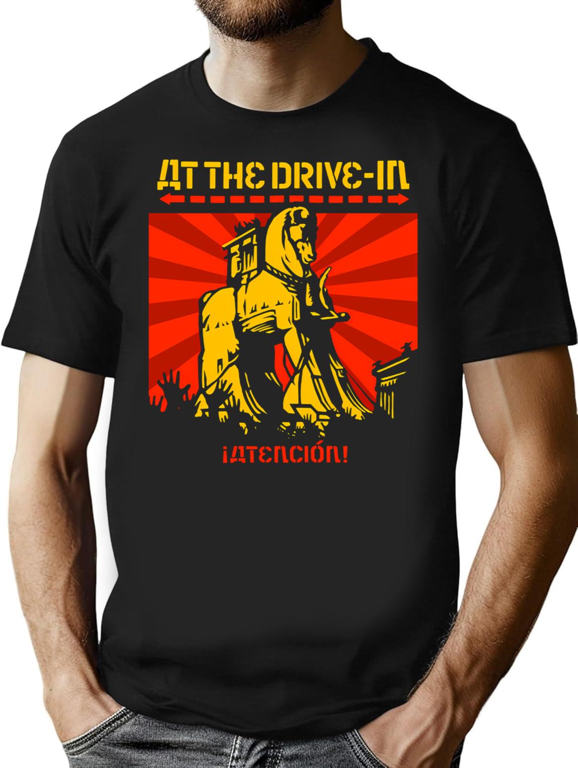 At The Drive-In Atencion Relationship Of Command One Armed Scissor Rolodex Propaganda Vintage 2000 T-Shirt for Men & Women, T-Shirts Graphic Tee - Black
