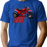 Atc 1981 250R T-Shirt for Men & Women, T-Shirts Graphic Tee - Blue