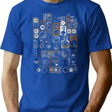 Audio T-Shirt for Men & Women, T-Shirts Graphic Tee - Blue