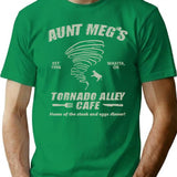Aunt Meg'S Tornado Alley Cafe T-Shirt for Men & Women, T-Shirts Graphic Tee - Green