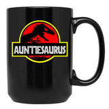 Auntiesaurus Rex - Funny Auntie Shirts Black Coffee Mug, Gift Coffee Mug